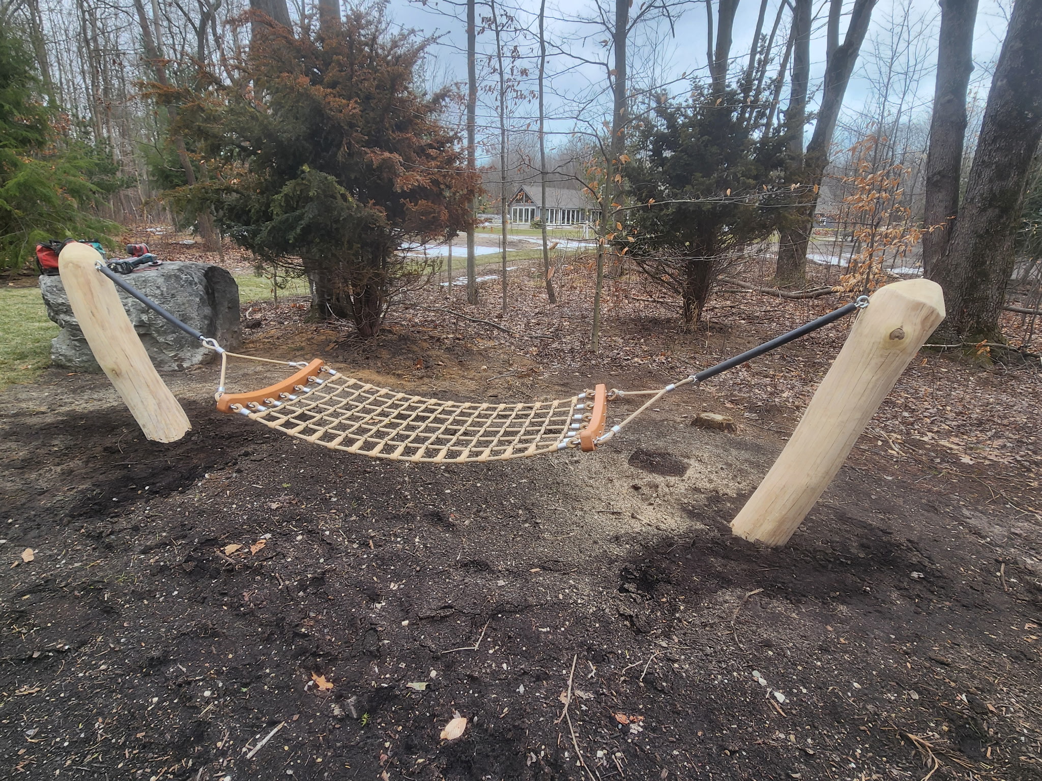 Independent Play & Free Standing 357 Tilted Posts- Hammock (2)